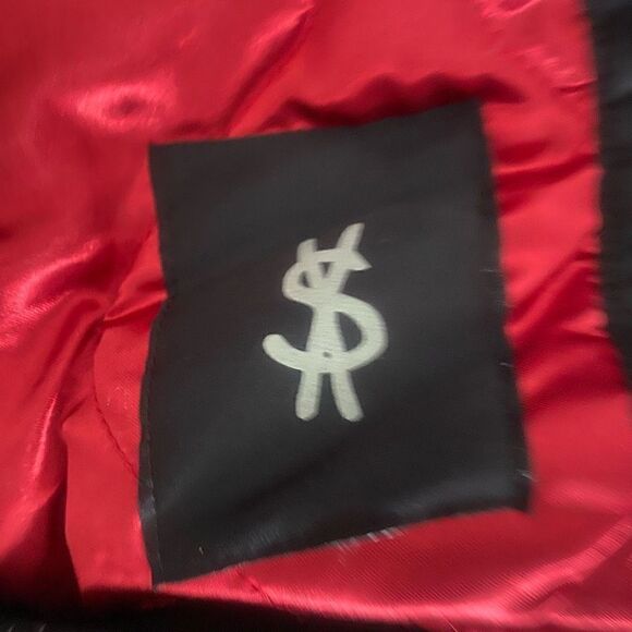 KSUBI Ski Jacket Women's Small (size tag missing) Black Crop Red Interior Zipper - Picture 9 of 14